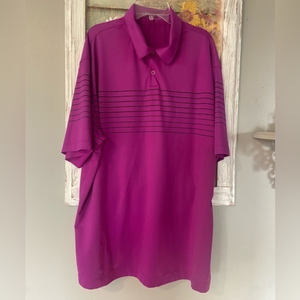 Men’s NIKE Golf Dri-Fit Polo Sz Large Purple Poly Blend Lightweight